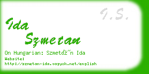 ida szmetan business card